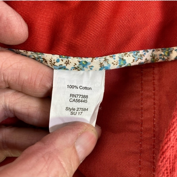 J Crew Relaxed Boyfriend Military Jacket With Gold Buttons. Burnt Orange. Size L - Picture 8 of 10